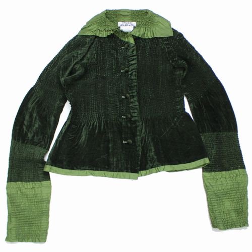 YOSHIKI HISHINUMA ヨシキ ヒシヌマ Vintage Shrink Velour Jacket ジャケット 1 グリーン -  ブランド古着買取・販売unstitchオンラインショップ