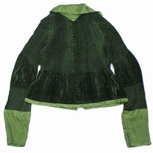 YOSHIKI HISHINUMA ヨシキ ヒシヌマ Vintage Shrink Velour Jacket ジャケット 1 グリーン -  ブランド古着買取・販売unstitchオンラインショップ