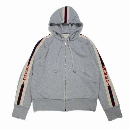 GUCCI グッチ 17AW テクニカルライン ジップアップパーカー S グレー - ブランド古着買取・販売unstitchオンラインショップ