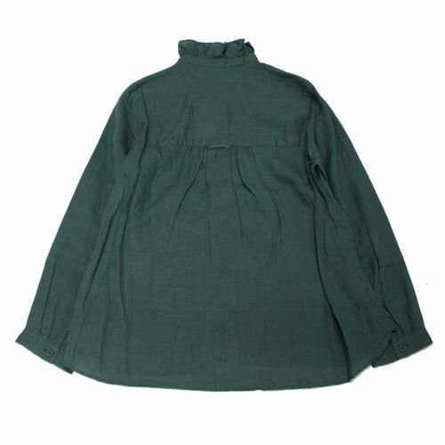 VlasBlomme ヴラスブラム 22SS Soft Linen フリル衿シャツ Free グリーン -  ブランド古着買取・販売unstitchオンラインショップ