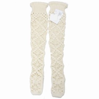 MameKurogouchi マメ クロゴウチ 20AW Hand Knitted Chunky Lace Socks ハンドニット レース ソックス F