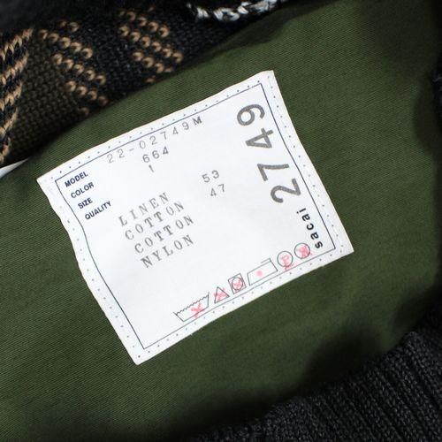 sacai サカイ 22SS Rug Jacquard Knit Pullover ニット 1 カーキ