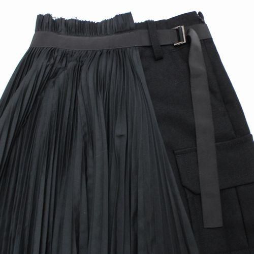 Sacai プリーツ スカート | ブラック | FARFETCH JP