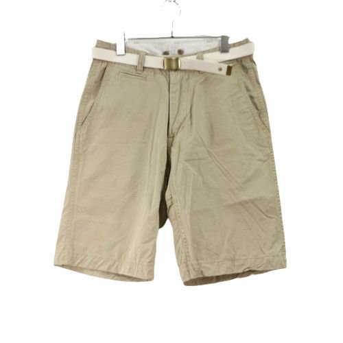 MASTER&Co. マスターアンドコー SHORT CHINO WITH BELT ベルト付き ショート チノパンツ XS ベージュ -  ブランド古着買取・販売unstitchオンラインショップ