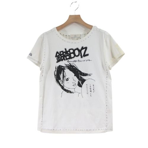 Keisuke Kanda × 銀杏BOYZ 手縫いのTシャツ 1 ホワイト - ブランド古着 
