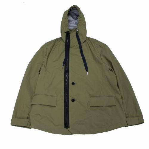 sacai サカイ 23SS Nylon Bonding Hooded Blouson ジャケット 2 カーキ ...