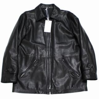 YOKE �衼�� 23SS GOAT LEATHER ZIP BLOUSON �ܡ��ȥ쥶�� ���å� �֥륾�� 2 �֥�å�