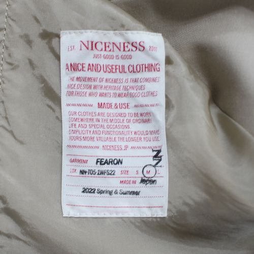 NICENESS ナイスネス 22SS FEARON M ベージュ - ブランド古着買取