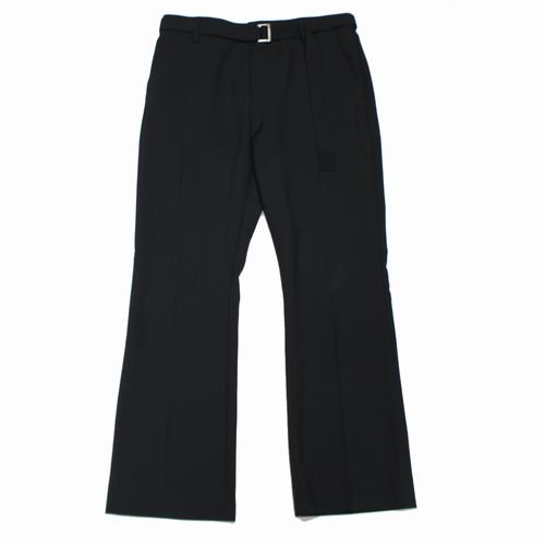 sacai サカイ 23SS Suiting Pants ベルテッド スーチング パンツ 3 ブラック -  ブランド古着買取・販売unstitchオンラインショップ