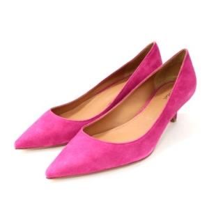 PIPPICHIC �ԥåԥ��å� 17SS Pointed toe 5cm Kitten heel SUEDE FUCHSIA PINK �������ɥѥ�ץ� 37 1/2
