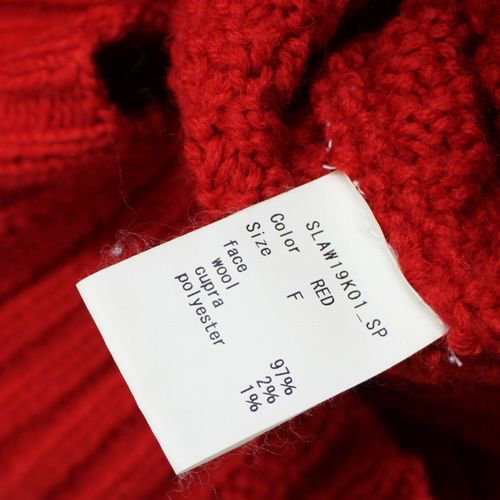 SIIILON シーロン 19AW Genuine knit cardigan ジェニュイン ニット カーディガン F レッド -  ブランド古着買取・販売unstitchオンラインショップ