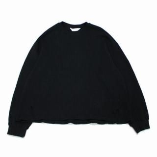 ANCELLM ���󥻥�� 23AW DAMAGE HEAVY WAFFLE OVERSIZED LS ĹµT����� 2 �֥�å�