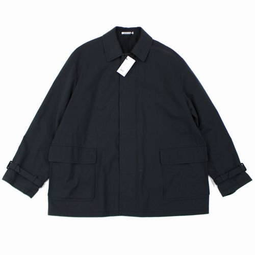 AURALEE オーラリー 23SS FINX HARD TWIST GABARDINE BLOUSON ハーフコート 4 ブラック -  ブランド古着買取・販売unstitchオンラインショップ