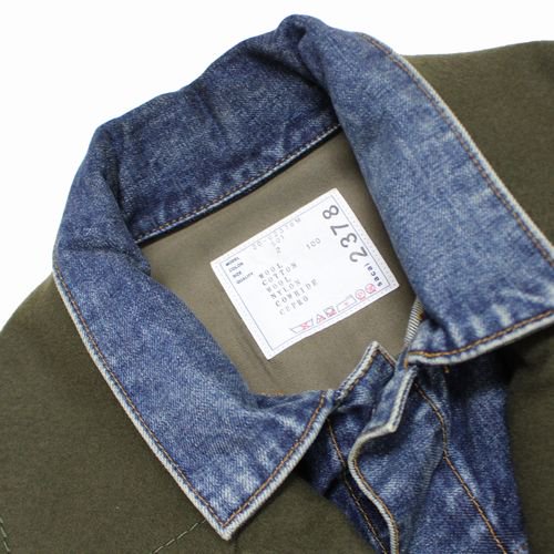 sacai サカイ 20AW Wool Melton Denim Coat ウール メルトン デニム