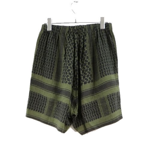 UNUSED アンユーズド 19AW AFGHAN PRINT SHORTS アフガンプリントショーツ ショートパンツ 1 カーキ -  ブランド古着買取・販売unstitchオンラインショップ