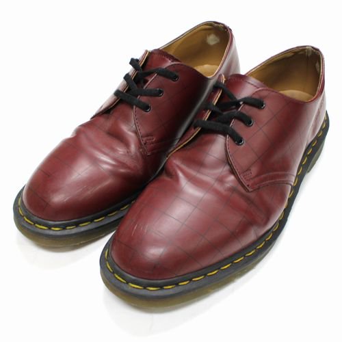 UNDERCOVER × Dr.Martens 22AW 3hole Shoes 1461 3ホールシューズ グリッドチェック UK10  チェリーレッド - ブランド古着買取・販売unstitchオンラインショップ