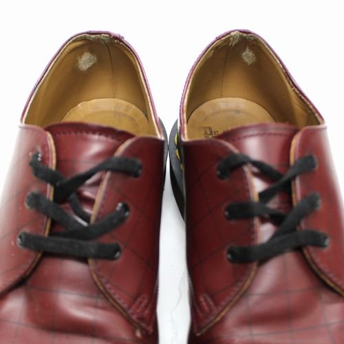 UNDERCOVER × Dr.Martens 22AW 3hole Shoes 1461 3ホールシューズ グリッドチェック UK10  チェリーレッド - ブランド古着買取・販売unstitchオンラインショップ