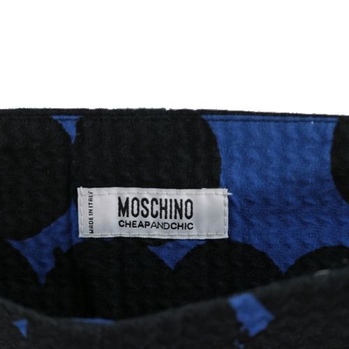 MOSCHINO モスキーノ ドットパンツ I40 ブルー - ブランド古着買取