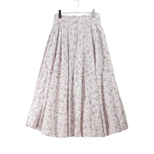 nestRobe ネストローブ 21SS [UpcycleLino] flowers tail flare skirt テールフレアスカート  ラベンダー - ブランド古着買取・販売unstitchオンラインショップ