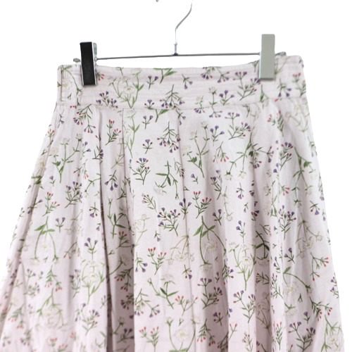 nestRobe ネストローブ 21SS [UpcycleLino] flowers tail flare skirt テールフレアスカート  ラベンダー - ブランド古着買取・販売unstitchオンラインショップ