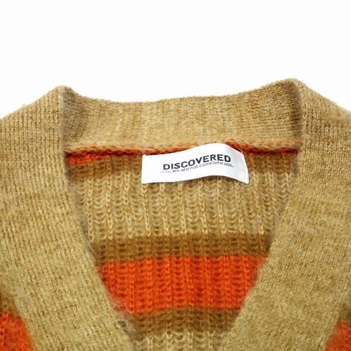 DISCOVERED ディスカバード MOHAIR BORDER KNIT CARDIGAN モヘア 