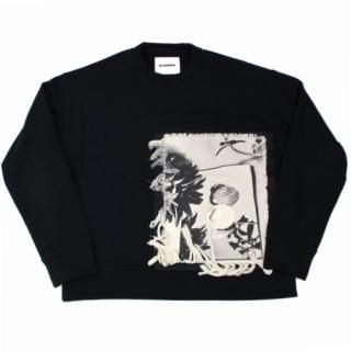 JILSANDER ���륵����� 21AW SWEATSHIRT CN LS �������å� M �֥�å�