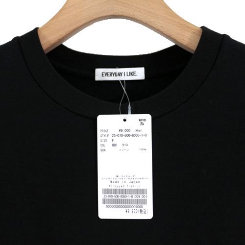 Deuxieme Classe ドゥーズィエム クラス 23SS EVERYDAY I LIKE Cropped Tシャツ ブラック -  ブランド古着買取・販売unstitchオンラインショップ