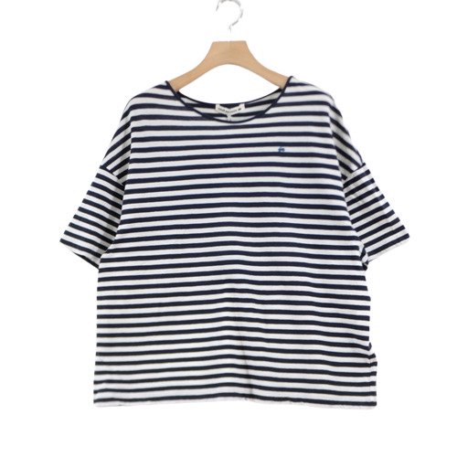 mina perhonen ミナペルホネン 18SS ocean border ボーダー Tシャツ 36 ネイビー ホワイト -  ブランド古着買取・販売unstitchオンラインショップ