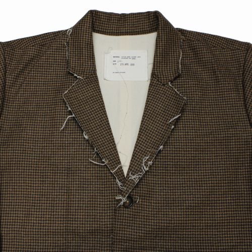 CAMIEL FORTGENS カミエルフォートへンス 18AW square jacket スクエアジャケット S ブラウン -  ブランド古着買取・販売unstitchオンラインショップ