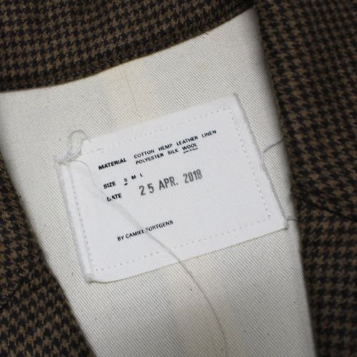 CAMIEL FORTGENS カミエルフォートへンス 18AW square jacket スクエアジャケット S ブラウン -  ブランド古着買取・販売unstitchオンラインショップ