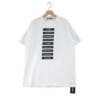 RAF SIMONS ��ե���� 18SS Slim fit T-shirt Wording PS T����� S �ۥ磻��