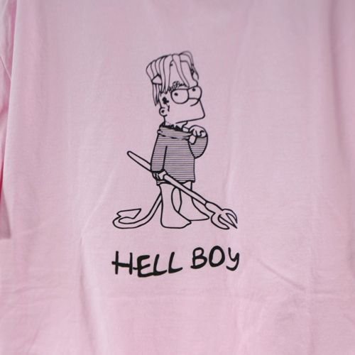 SUPERR RADICAL Lil Peep HELL BOY Tシャツ XL ピンク - ブランド古着 ...