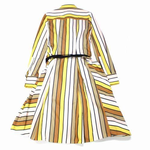 新品マルニMARNIワンピースピンクイエローブラック刺繍黄膝丈