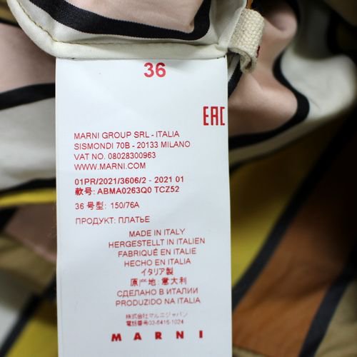 MARNI マルニ 21SS ストライプ シャツ ドレス ワンピース 36 イエロー ...