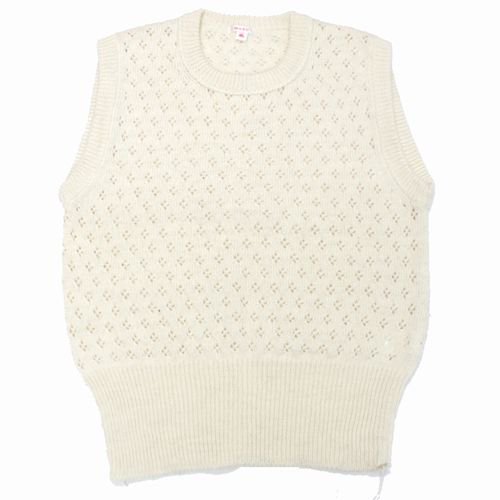 MASU エムエーエスユー 20AW LACE KNIT VEST レースニットベスト 46 ホワイト -  ブランド古着買取・販売unstitchオンラインショップ