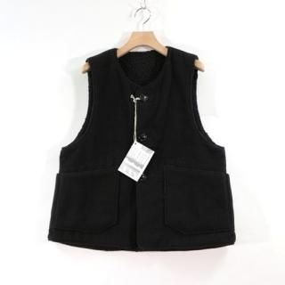 ENGINEERED GARMENTS ���󥸥˥��ɥ������� 22AW Over Vest Polyester Fake Melton ��С����֥� �٥���