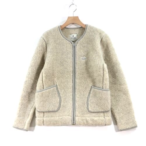 snowpeak スノーピーク 15AW ノーカラーフリースジャケット S ベージュ ...