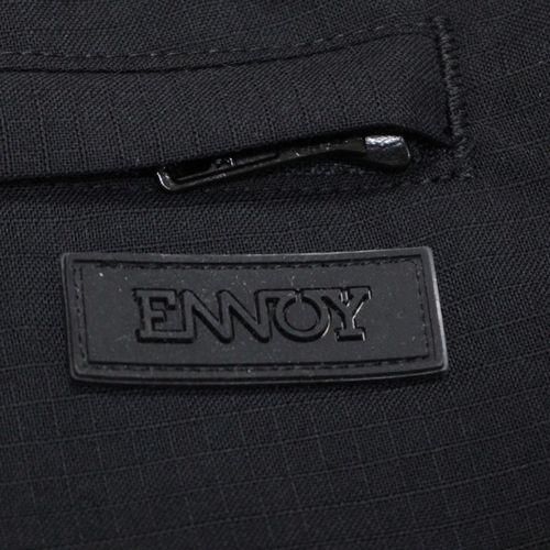 WOOL BLEND RIP STOP EASY PANTS (BLACK)ennoy