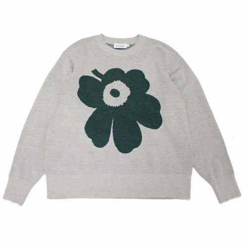 marimekko マリメッコ Unikko Aksiooma ニット M グレー - ブランド古着買取・販売unstitchオンラインショップ