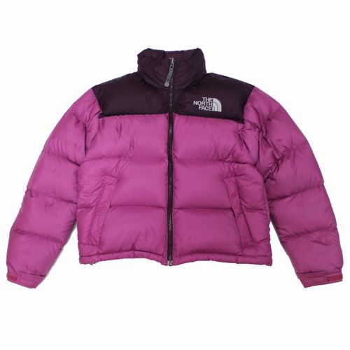 THE NORTH FACE ノース フェイス NUPTSE JACKET ヌプシジャケット XS ピンク×バーガンディ -  ブランド古着買取・販売unstitchオンラインショップ