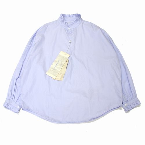 chezVIDALENC シェ ヴィダレアンク 2023 Mini Medici Shirt チェックフリルブラウス 2 ブルー -  ブランド古着買取・販売unstitchオンラインショップ