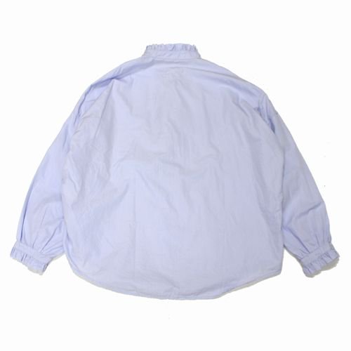 chezVIDALENC シェ ヴィダレアンク 2023 Mini Medici Shirt チェックフリルブラウス 2 ブルー -  ブランド古着買取・販売unstitchオンラインショップ