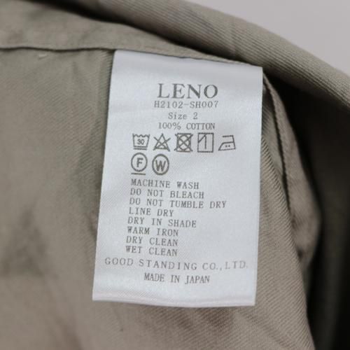 LENO リノ NO COLLAR SLEEPING SHIRT ノーカラー スリーピング