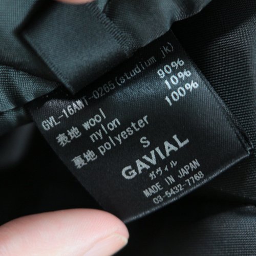 GAVIAL ガヴィル STADIUM JACKET 袖レザー スタジャン S ブラック - ブランド古着買取・販売unstitchオンラインショップ