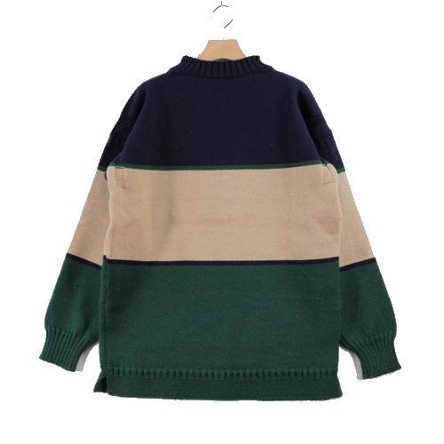 ニット SHETLAND WOOL GUERNSEY KNIT / ガンジーニット-