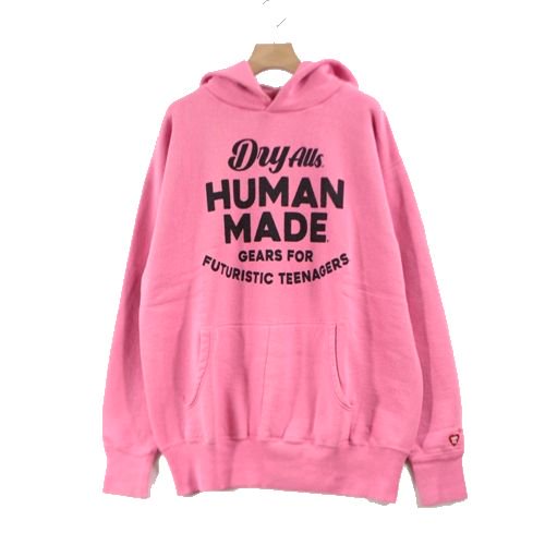 HUMAN MADE ヒューマンメイド DRY ALLS パーカー L ピンク - ブランド古着買取・販売unstitchオンラインショップ