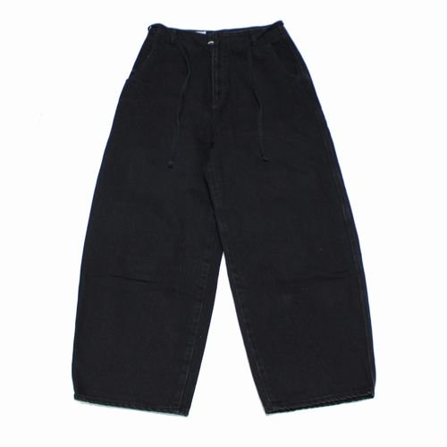 JOICEADDED ジョイスアディッド 2023 Round wide denim Trousers デニムパンツ 2 ブラック -  ブランド古着買取・販売unstitchオンラインショップ