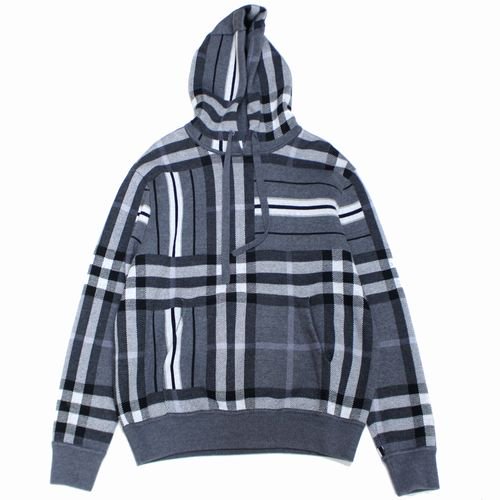 BURBERRY バーバリー 23SS チェック ストライプ ジャカード フーディ