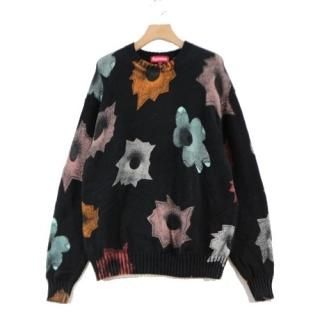 Supreme ����ץ꡼�� 22SS Nate Lowman Sweater �ƴ� �˥å� S �֥�å�