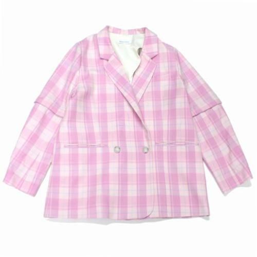 MAISONSPECIAL メゾンスペシャル 22SS チェック2wayジャケット FREE ピンク -  ブランド古着買取・販売unstitchオンラインショップ